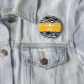 Yellow Sassy Star Zebra Button (In situ)