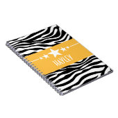 Yellow Sassy Star Zebra Carnet (Côté Droit)