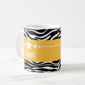 Yellow Sassy Star Zebra Mug (Devant gauche)