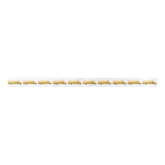 Yellow School Bus Pattern Lint (Voorkant)
