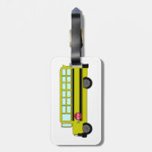 Yellow School Bus with Stop Sign Bagagelabel (Achterkant verticaal)