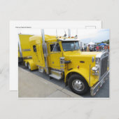 Yellow Semi Truck Briefkaart (Voorkant / Achterkant)