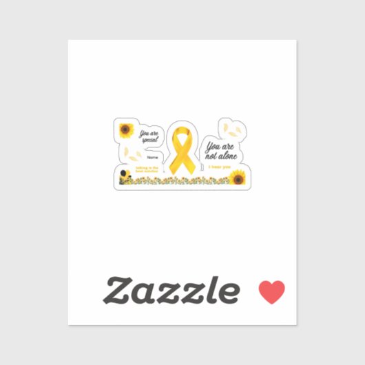 Yellow September Awareness Sticker (Vel)