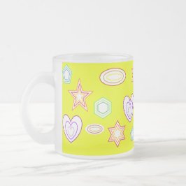 Yellow shapes mug matglas koffiemok