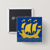 Yellow Ship Button (Voorkant /achterkant)
