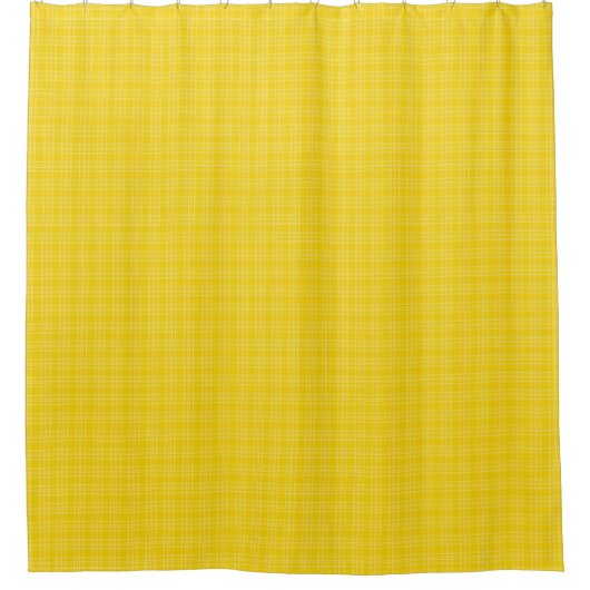 Yellow shower curtain with subtle checkered douchegordijn (Voorkant)