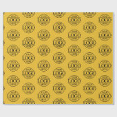 Yellow Simple Business Logo Merkpromotie Cadeaupapier (Vlak)