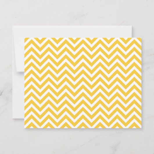 Yellow Simple Chevron Merci Cartes de notes (Dos)