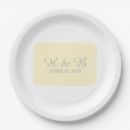 Yellow Simply Elegant Wedding Papieren Bordje