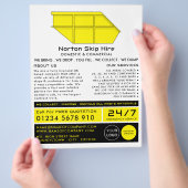 Yellow Skip, Skip/Dumpster Company Adverteren Flyer (Hand)