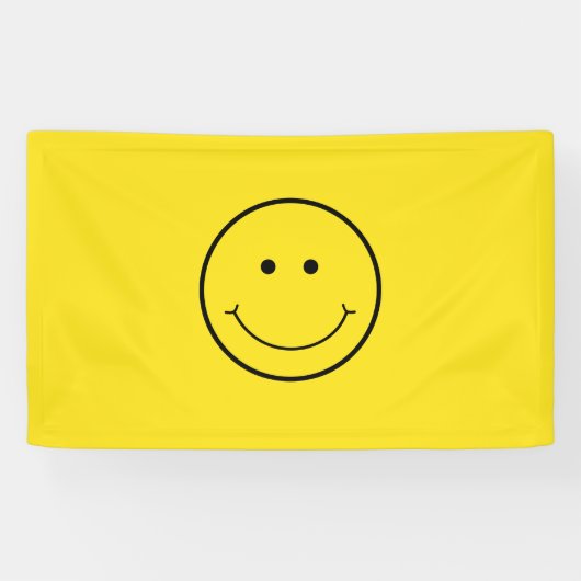 Yellow Smile Grin Face Happy Spandoek (Horizontaal)