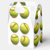 Yellow Softball Theme Birthday Party Bedankdoosjes (Geopend)