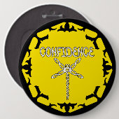 Yellow Solar Plexus Chakra Dragonfly Ronde Button 6,0 Cm (Voorkant /achterkant)