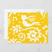 Yellow Songbird briefkaart (Voorkant / Achterkant)