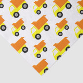 Yellow Speelgoed Construction Truck Tissuepapier (Detail)