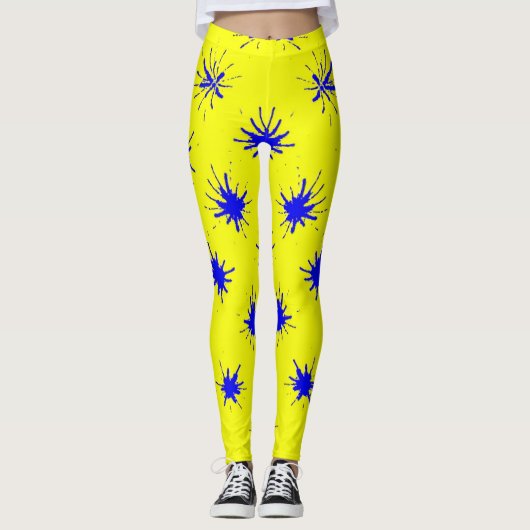 Yellow Splash Leggings (Voorkant)