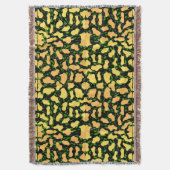 Yellow Spot Pattern.YO01.Black BG Deken (Voorkant Verticaal)