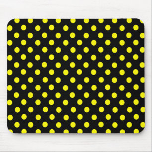 Yellow Spot Polka Dot Mousepad Muismat
