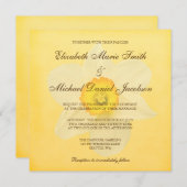 Yellow Spring Daffodil Flower Wedding Kaart (Voorkant / Achterkant)