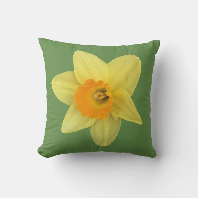 Yellow Spring Daffodil Kussen (Voorkant)