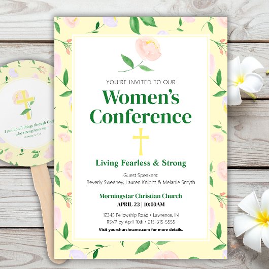 Yellow Spring Floral Women's Conference Invitation