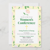 Yellow Spring Floral Women's Conference Invitation Kaart (Voorkant)