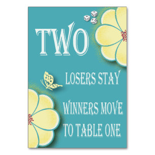 Yellow Spring Flower Bunco Table Kaart #2