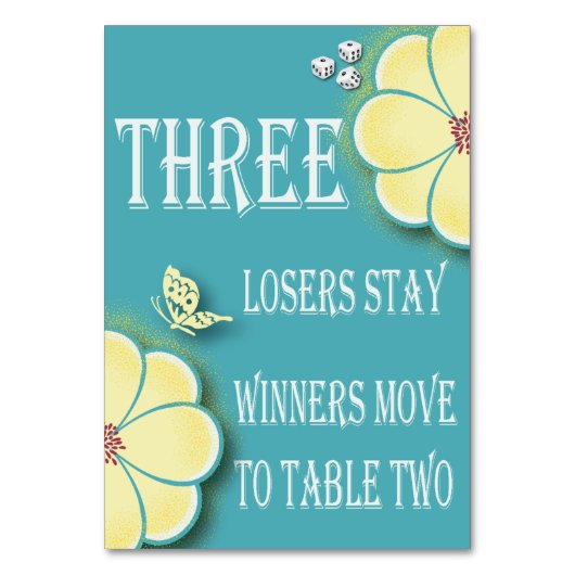 Yellow Spring Flower Bunco Table Kaart #3 (Voorkant)