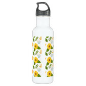 Yellow Spring Flower Pattern Waterfles (Achterkant)
