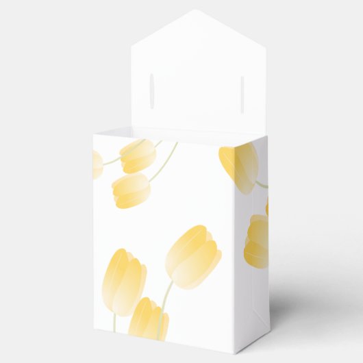 Yellow Spring Tulpen Bloemen Vrijgezellenfeest Bedankdoosjes (Geopend)