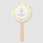 Yellow Spring Watercolor Floral  Handwaaier (Achterkant)