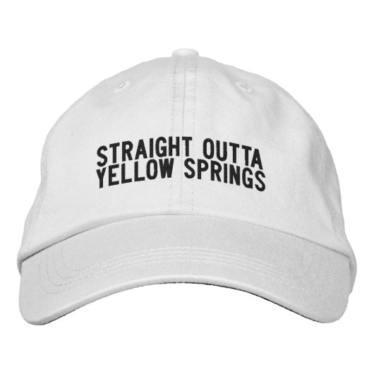 YELLOW SPRINGS Ohio Hat Geborduurde Pet (Voorkant)