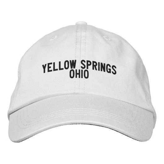 YELLOW SPRINGS Ohio Hat Geborduurde Pet (Voorkant)