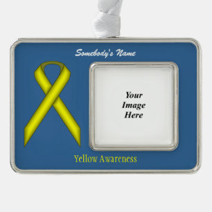 Yellow Standard Rbn Tmpl (H-O) van Kenneth Yoncich Verzilverd Kader Ornament