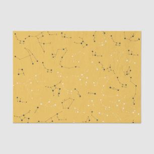 Yellow Star Constellation Tissue Paper Tissuepapier