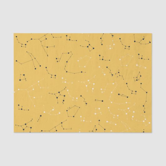 Yellow Star Constellation Tissue Paper Tissuepapier (Voorkant)