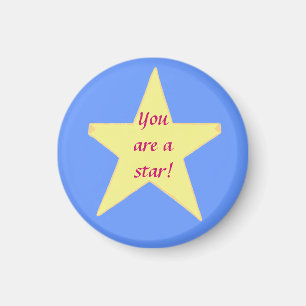 Yellow Star, je bent een ster Magnet Magneet