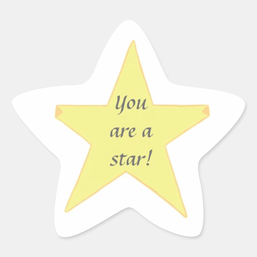 Yellow Star, Je bent een ster - Star Stickers (Voorkant)