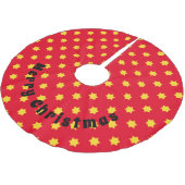 Yellow Star Pattern Kerstboom Rok (Gekanteld)