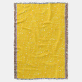 Yellow Star Pattern Woven Throw Blanket Deken (Voorkant Verticaal)
