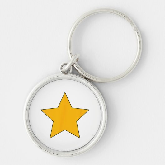 Yellow Star Sleutelhanger (Voorkant)