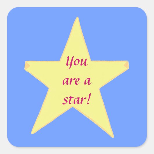 Yellow Star, Vous êtes une star Stickers (Devant)