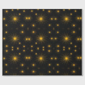 Yellow Starburst Cadeaupapier (Vlak)