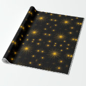 Yellow Starburst Cadeaupapier (Uitgerold)