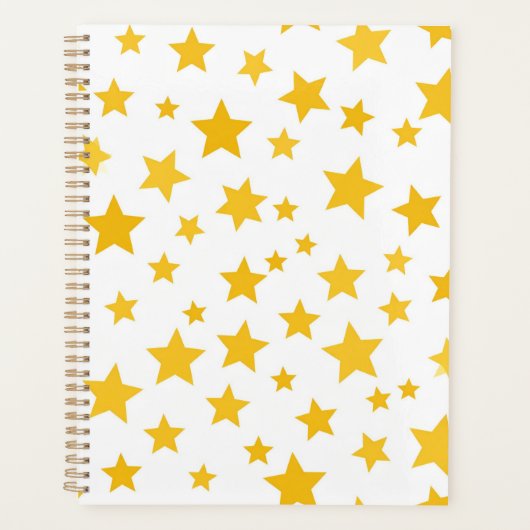 yellow stars on white background (Devant)