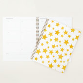 yellow stars on white background planner (Display)