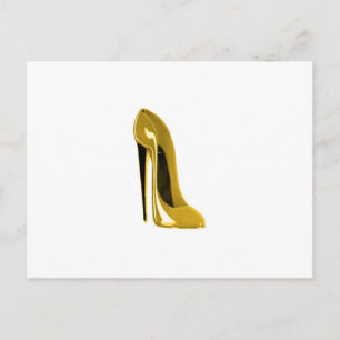 Yellow Stiletto Shoe Briefkaart