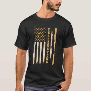 Yellow Stone Classic Fit Zwart met Vlagontwerp C T-shirt