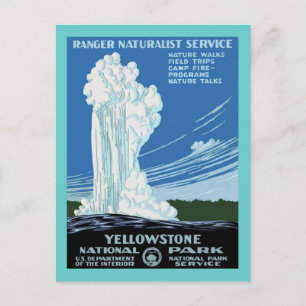Yellow Stone Park - Old Faithful Geyser Briefkaart