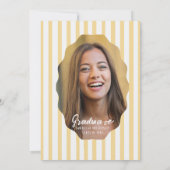Yellow Stripe Lemon Graduation Party Invitation (Dos)